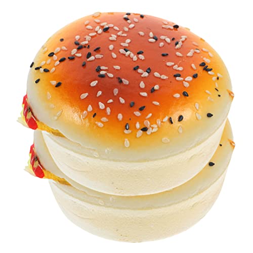 SOPOTUTU 2 Stück Realistische Simulation Burger Modelle aus PU für Fotografie Requisiten Dekoration und Küchenaccessoires Dessert Shop und Fensterdisplays von SOPOTUTU