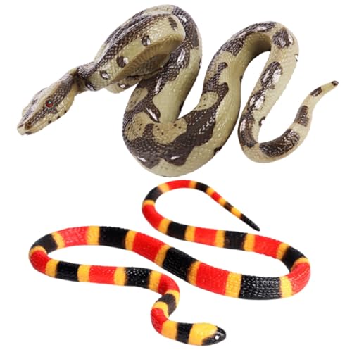 SOPOTUTU 2 Stück Realistische Teiliges Schlangenmodell Täuschend Echtes Kunststoff Schlangenspielzeug für Streiche und Detailgetreues Reptilien Design für Party und Lernzwecke SOPOTUTU 2 Stück Realistische Teiliges Schlangenmodell Täuschend Echtes Kunststoff Schlangenspielzeug für Streiche und Detailgetreues Reptilien Design für Party und Lernzwecke von SOPOTUTU
