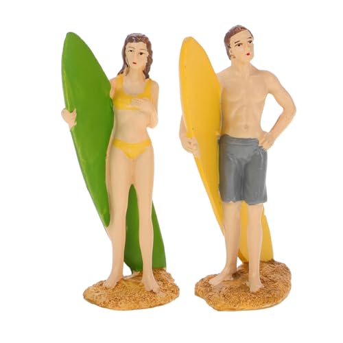 SOPOTUTU 2 Stück Sandtischmodell Deko Winzige Menschenfiguren Modellbahn Menschen Figuren Miniatur-strandzubehör Zum Basteln Mini-strandfiguren Realistische Miniaturmenschen Harz von SOPOTUTU