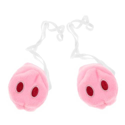SOPOTUTU 2 Stück Schweinenase Halloween Costumes Accessoires Tiernase Verkleiden Cosplay-tiernase Festliche Atmosphäre Kostümrequisiten Halloween-nase Kostümnase Stoff Rosa von SOPOTUTU