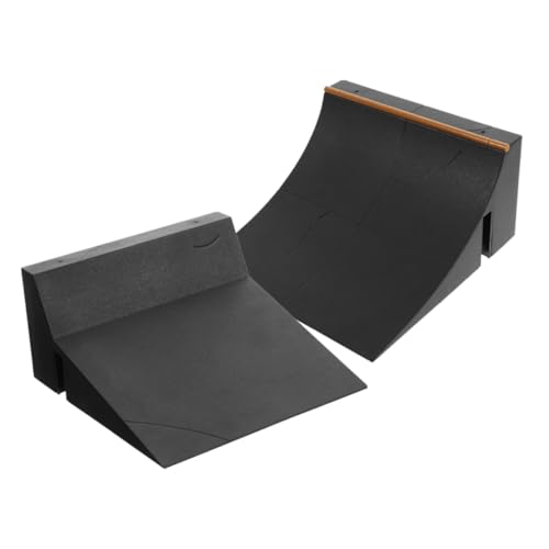 SOPOTUTU 2 Stück Teiliges Finger Skateboard Park Ramp aus Robustem Kunststoff Skatepark Hindernisse für Fingerskateboard Training Fördert Fingerkoordination und Geschicklichkeit von SOPOTUTU