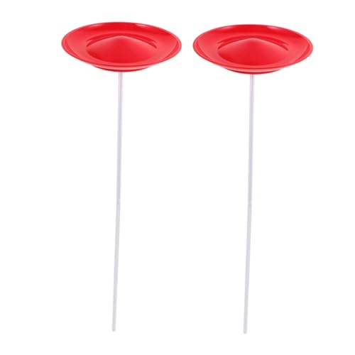 SOPOTUTU 2 Stück Teiliges Juggling Plate Kit mit Balance Stab Leichtes Performance Prop für Akrobatik und Zirkusshows Präzise Verarbeitung für Sanfte Rotation für Bühnenauftritte und von SOPOTUTU