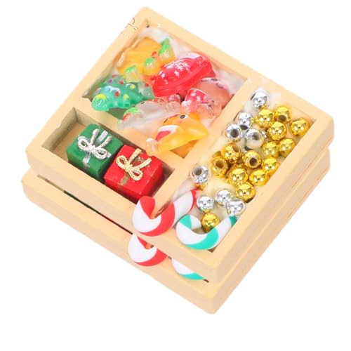 SOPOTUTU 2 Stück Teiliges Miniatur Bunte Weihnachtszuckerstangen für Puppenhaus Dekoration Farbenfrohe Mini Candy Accessoires für Kinderbasteln und Festliche DIY Spiele von SOPOTUTU