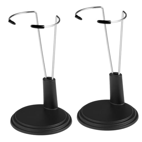 SOPOTUTU 2 Stück Teiliges Puppenständer Hohe Schwarze Doll Support Racks mit Stabilem Flachem Boden Sicherer Halt für Actionfiguren und Puppen für Desktop Darstellung und Aufbewahrung von SOPOTUTU