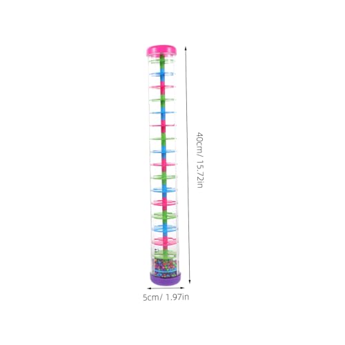 SOPOTUTU 2 Stück Teiliges Rain Maker Spiral Regenklangstab für Junge Mädchen und Kleinkinder Authentisches Regengeräusch Musikinstrument Sensorisches Hand-Percussion-Instrument für von SOPOTUTU