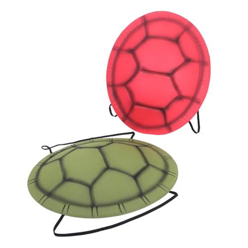 SOPOTUTU 2 Stück Teiliges Turtle Shell Kostüm Rucksack Eva Schildkrötenpanzer Verstellbar Lustiges Cosplay Zubehör für Halloween Karneval Party Verkleidung Erwachsene von SOPOTUTU