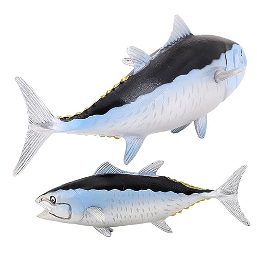 SOPOTUTU 2stücke Teiliges Von Realistischen Thunfisch-skulpturen Für Mädchen Dekorative Fische Für Schreibtisch Lernspielzeug Für Farben Und Kreativität Für Meeresthema-Partys von SOPOTUTU