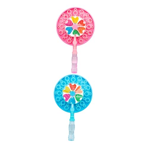 SOPOTUTU 2 Stück Windmühlen-Blasenmaschine Zauberstab für Outdoor Seifenblasenmacher kleine Blasenstäbe Hersteller von Schaumbädern Plastik von SOPOTUTU