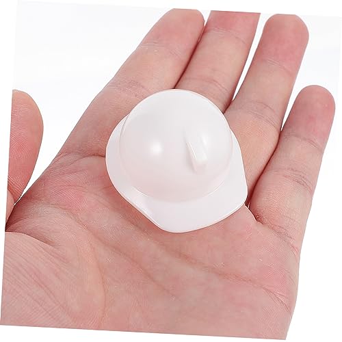 SOPOTUTU 20 Stck Teiliges Miniatur Puppen Schutzhelme aus Kunststoff Lebensnaher Bauarbeiter Helm Sicherer Praktischer Puppenzubehör für Kostüm und Basteln Weiß Langlebig und Fein von SOPOTUTU