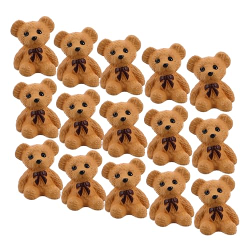 SOPOTUTU 20 Stück Bären-Mikrolandschaftsstatue Bärenfiguren Miniaturtiere Bärenornamente Minibär aus Harz kleine Harztiere Miniaturen Mini-Harzbären Tierharzornamente Bär Figur Light Brown von SOPOTUTU