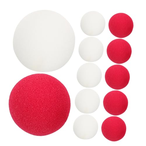 SOPOTUTU 20 Stück Clown Nase Weiße Rote Nase für Cosplay Halloween und Weihnachten Lustige Kostümaccessoires für Partys und Rollenspiele SOPOTUTU 20 Stück Clown Nase Weiße Rote Nase für Cosplay Halloween und Weihnachten Lustige Kostümaccessoires für Partys und Rollenspiele von SOPOTUTU