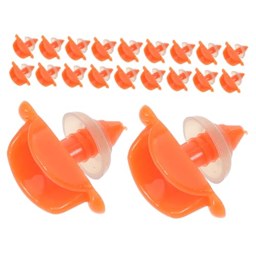 SOPOTUTU 20 Stück Entenschnabelspielzeug Münder Party Schild -Cosplay Mini Schnäbel DIY-Mund basteln Mund aus Kunststoff Bastelt Entenmaul Entenspielzeugmund Plastik Orange von SOPOTUTU