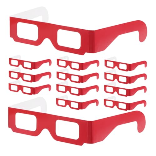 SOPOTUTU Herzbrille - 3D-Brille Regenbogen Neonbrille Für Weihnachts-3d-brille Partybrille von SOPOTUTU
