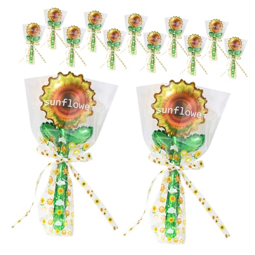 SOPOTUTU 20 Stück Gelbe Floral Geformte Hawaiianische Geburtstags Fotoballon Requisiten Für Den Sommer Dekorationen Blumen Dekoration Dusche Babyballons Aluminium Hochzeit von SOPOTUTU