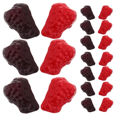 SOPOTUTU 20 Stück Künstliche Himbeeren Dekorationen für Zuhause Simulation Früchte Modell für Kreative Anlässe Realistische Fruchtmodelle für Backwaren und Fotografie Dekoration von SOPOTUTU
