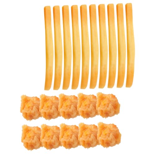 SOPOTUTU 20stücke Künstliche Snackmodelle Nachbildung Von Hühnchen Und Pommes Frites Für Party-Dekoration Und Fotografie Langlebiges Spielzeug Für Kinderküche Und Themenpartys von SOPOTUTU