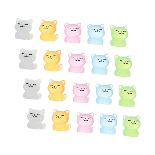 SOPOTUTU Miniatur-katzenstatuen 20er-Pack Spielzeugkatzen Zur Dekoration Japanische Katzenfiguren Für Landschaftstopfpflanzen von SOPOTUTU