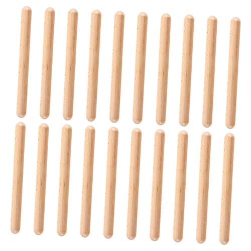 SOPOTUTU 20 Stück Rhythmusstöcke aus Holz Musikinstrumente für Kleinkinder Pädagogisches zur Musikalischer Fähigkeiten und Rhythmusverständnis von SOPOTUTU