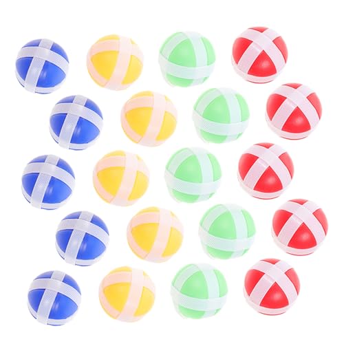 SOPOTUTU 20 Stück Teiliges Bunte Klettbälle für Darts Zubehör Klettball Wurfspiel Indoor Outdoor Party Hand Auge koordination und Feinmotorik von SOPOTUTU