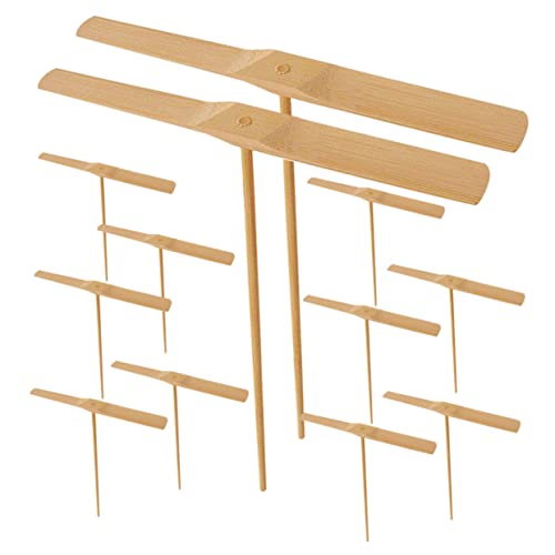 SOPOTUTU 20 Stück Teiliges Holz Drachenflieger Handbetriebenes Propeller Kleines Einfach zu Werfendes Outdoor Flugspielzeug für Fördert Bewegung und Familienspaß von SOPOTUTU