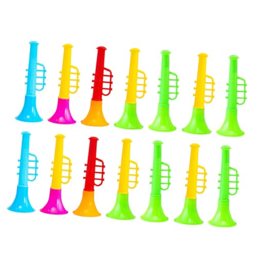 SOPOTUTU 20 Stück Teiliges Mini Plastik Trompeten Musikinstrumente Bunt Sicher Langlebig Kreatives Blasinstrument für Junge Mädchen Geburtstagsgeschenk Zufällige Farbe Zufällige Farbe von SOPOTUTU