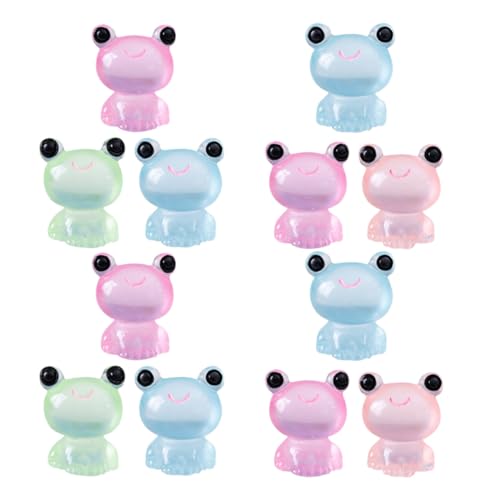 SOPOTUTU 20 Stück Teiliges Miniatur Frosch Figuren aus Resin Leuchtend im Dunkeln Bunte Garten dekofiguren für DIY Mikrolandschaften Detailreiche Langlebige Miniatur Ornamente für SOPOTUTU 20 Stück Teiliges Miniatur Frosch Figuren aus Resin Leuchtend im Dunkeln Bunte Garten dekofiguren für DIY Mikrolandschaften Detailreiche Langlebige Miniatur Ornamente für von SOPOTUTU