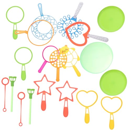 SOPOTUTU 20 Stück Teiliges Seifenblasen aus Langlebigem Kunststoff Sicher für Gemischte Outdoor Spielzeuge für Mädchen Vielseitige Bubble Tools für Frühling Winter für von SOPOTUTU