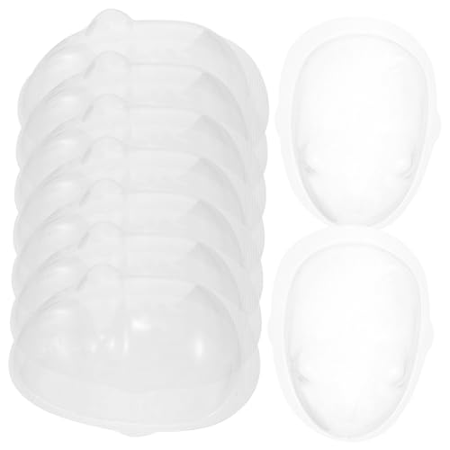 SOPOTUTU 20 Stück Zubehör für Puppenmasken Gesicht Mini abdeckplane durchsichtig Transparente Abdeckung zubehör selber Machen Spielzeughülle Puppe DIY Maske Puppen-DIY-Masken Plastik von SOPOTUTU