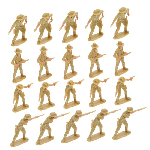 SOPOTUTU 20Stücke Teiliges Cowboy Figuren Western Dekoration für Sandtisch Mikrolandschaft und Architekturmodelle Realistische Cowboy Modelle für Kreative Layouts von SOPOTUTU