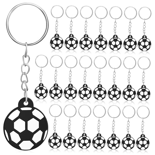 SOPOTUTU 24 Stk. Teiliges Fußball Schlüsselanhänger aus Langlebigem und Metall Sportliche Fußball Anhänger als Partygeschenke und Taschenanhänger für Geburtstag Karneval Schule SOPOTUTU 24 Stk. Teiliges Fußball Schlüsselanhänger aus Langlebigem und Metall Sportliche Fußball Anhänger als Partygeschenke und Taschenanhänger für Geburtstag Karneval Schule von SOPOTUTU