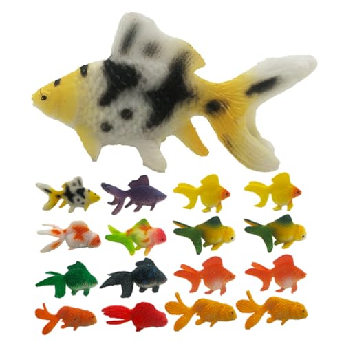 SOPOTUTU 24 Stück Künstlicher Deko -Statue -Fisch-Ornament Realistische Fischmodelle -Modell -Requisite Lebensechter Falscher Fisch PVC von SOPOTUTU