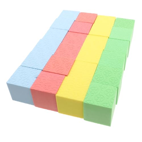 SOPOTUTU 24 Stück Schaumstoff Bausteinwürfel Schaumstoffblöcke Mathe Bunte Bunte Zählwürfel Für Mathe Block Bastel Musterblöcke Quadratische Blöcke Zum von SOPOTUTU