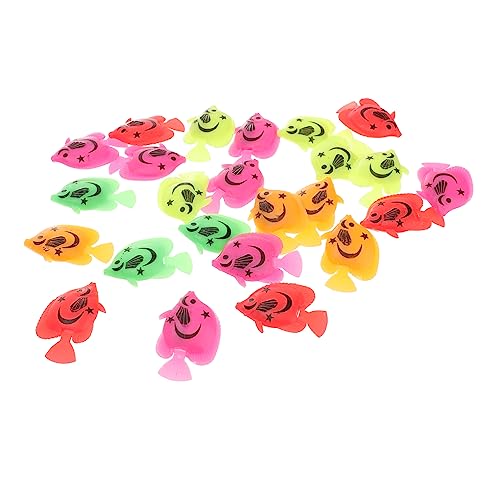 SOPOTUTU 24 Stück Teiliges Künstliche Fisch Ornamente Simulierte Fische für Aquarien Lebensechte Dekoration für DIY Fischbehälter Zufälligen Mustern und Farben Zufällige von SOPOTUTU