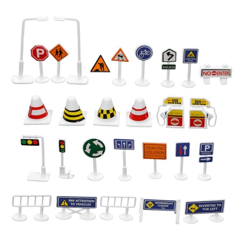 SOPOTUTU 28Stücke Teiliges Verkehrsschilder Spielset für Realistische Straßenzeichen und Modelle Verkehrssicherheit und Fantasie für Vorschule SOPOTUTU 28Stücke Teiliges Verkehrsschilder Spielset für Realistische Straßenzeichen und Modelle Verkehrssicherheit und Fantasie für Vorschule von SOPOTUTU