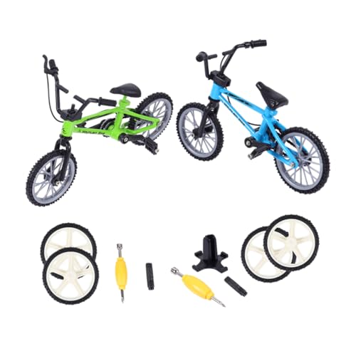 SOPOTUTU 2Sätze Fingerfahrrad Teiliges Freizeitspiel Für Kognitives Lernspielzeug Realistische Mini Aluminiumlegierung Fahrräder Für Desktop Dekoration Und Stressabbau von SOPOTUTU