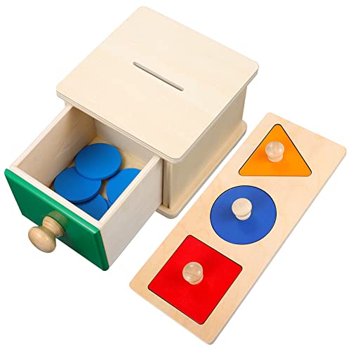 SOPOTUTU 2Satz Montessori für Kleinkinder Holz Münzbox mit Geometrischen Rätseln Fördert Formen und Farberkennung Sicheres Holzmaterial für Motorische Fähigkeiten und Kognitive SOPOTUTU 2Satz Montessori für Kleinkinder Holz Münzbox mit Geometrischen Rätseln Fördert Formen und Farberkennung Sicheres Holzmaterial für Motorische Fähigkeiten und Kognitive von SOPOTUTU