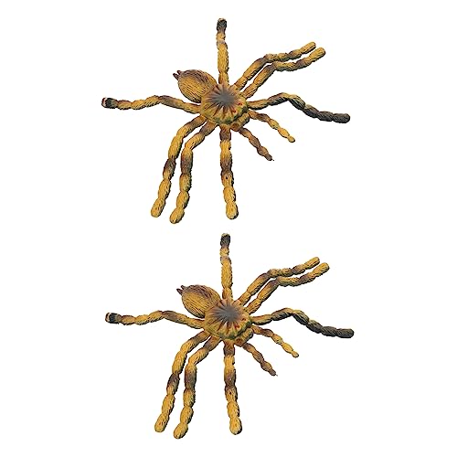 SOPOTUTU 2Stücke Simulation Tarantula Modellspielzeug Spinnenmodell Für Bildungsspielzeug Zur Biologischen Wissens Dekoration Für Halloween Und Garten von SOPOTUTU