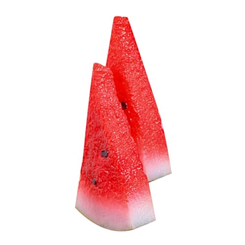SOPOTUTU 2Stücke Simulierte Wassermelonenscheiben Dekoration Für Zuhause Realistische Obstmodelle Fotorequisiten Lehrhilfe Und Kreative Gestaltung Für Partys Und Veranstaltungen von SOPOTUTU