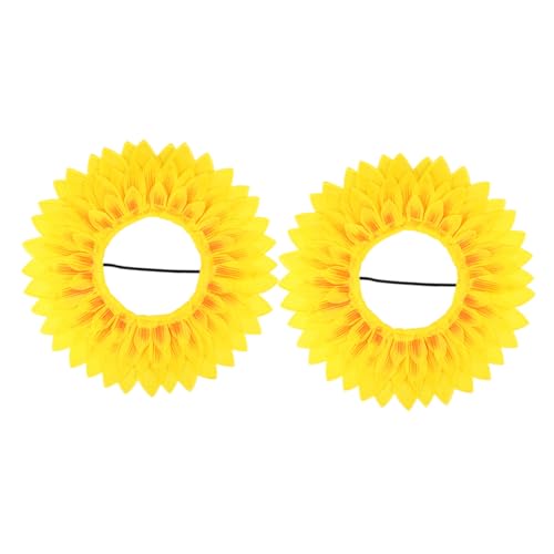 SOPOTUTU 2 Stück Sonnenblumen-kopfbedeckungen Kostüm-kopfbedeckung Einzigartiger Blumenhut Für Kleinkinder Partygeschenke Origineller Kopfschmuck von SOPOTUTU