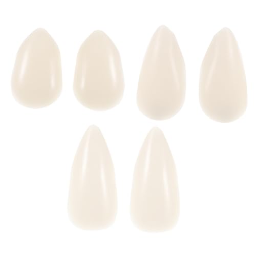 SOPOTUTU 3 Paare Vampirzähne Aufsteckbar Ohne Kleber Halloween Cosplay Party Kostüm Requisiten Unisex Sichere Kunststoffzähne von SOPOTUTU