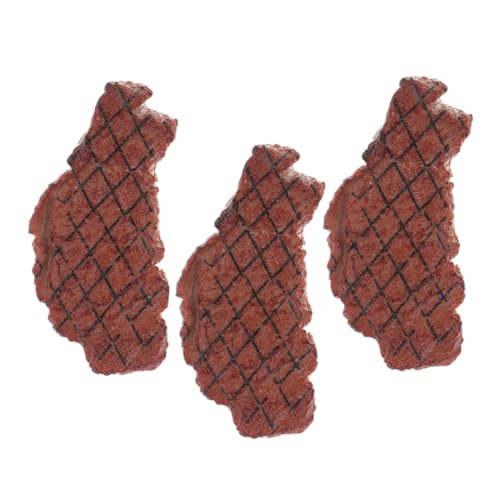 SOPOTUTU 3 STÜCKE Dekoratives Fake Food Modell Realistisches Künstliches Steak für Küchen und Restaurantdekoration Lebensmittelechtes Material Langlebig und Farbintensiv SOPOTUTU 3 STÜCKE Dekoratives Fake Food Modell Realistisches Künstliches Steak für Küchen und Restaurantdekoration Lebensmittelechtes Material Langlebig und Farbintensiv von SOPOTUTU