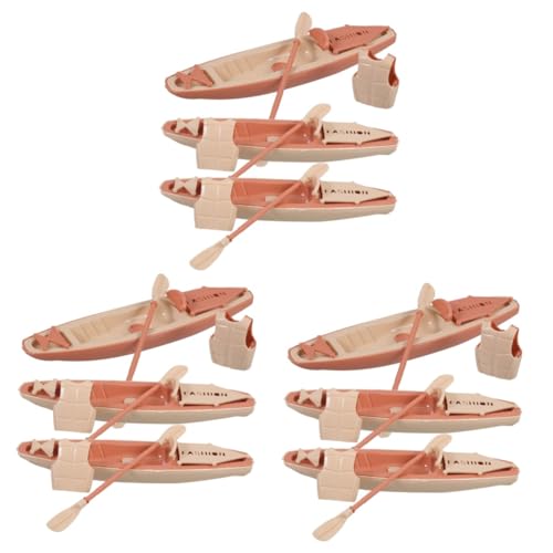 SOPOTUTU 3 Sets Kajak Boot Kinderboot Spielzeugboot Spielzeugkajak Miniaturboot Kanu Kanu Ornament Kanu Modell Heimdekoration Bürodekoration Desktop Kanu Für von SOPOTUTU