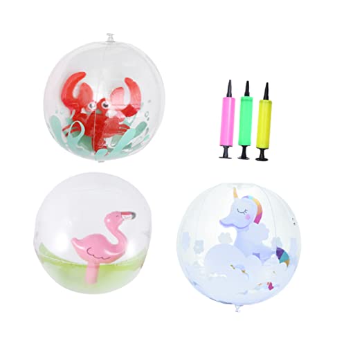 SOPOTUTU 3 Stück Aufblasbare Strandbälle Transparente PVC Strandspielzeuge Strand Sommeraktivitäten und Fotorequisiten Einfach Aufzublasen und Vielseitig Einsetzbar SOPOTUTU 3 Stück Aufblasbare Strandbälle Transparente PVC Strandspielzeuge Strand Sommeraktivitäten und Fotorequisiten Einfach Aufzublasen und Vielseitig Einsetzbar von SOPOTUTU