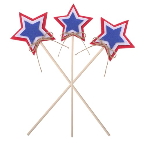 SOPOTUTU 3 Stück Holz Feenstäbe mit Flaggenmuster Handgefertigte Leichte Independence Day Dekoration Stabile Party Deko für Feierlichkeiten und Cosplay SOPOTUTU 3 Stück Holz Feenstäbe mit Flaggenmuster Handgefertigte Leichte Independence Day Dekoration Stabile Party Deko für Feierlichkeiten und Cosplay von SOPOTUTU