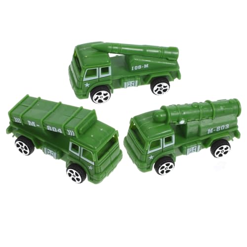 SOPOTUTU 3 Stück Huili Militärfahrzeugmodell Auto spielzeugauto Babyautospielzeug ziehen Autospielzeug zurück Kinderspielzeug kleine Rückzugsautos Abs Green von SOPOTUTU