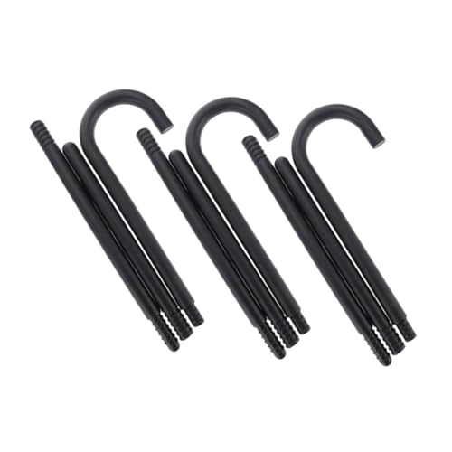 SOPOTUTU 3 Stück Magische Krücken Zuckerrohr Requisiten Kostümkrücken Party-krückenstock Dekorativer Krückenstock Stock Für Kostüm Party-Cosplay-krücke Halloween-partystock Black Plastik von SOPOTUTU