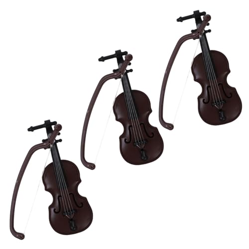 SOPOTUTU 3 Stück Mini Geige Aus Kunststoff Miniaturinstrument Winzige Geige Heimdekoration Ornament Dekorationen Mini Hausgeige Kleines Geigenmodell Mini Geigenschmuck von SOPOTUTU