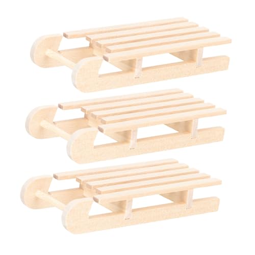 SOPOTUTU 3 Stück Miniatur Holzschlitten Deko Teiliges Natürliche Holzdeko für Weihnachtsbaum und Tisch Handgefertigte Mini Schlitten Ornamente Rustikale Weihnachtsdekoration für Wohnzimmer SOPOTUTU 3 Stück Miniatur Holzschlitten Deko Teiliges Natürliche Holzdeko für Weihnachtsbaum und Tisch Handgefertigte Mini Schlitten Ornamente Rustikale Weihnachtsdekoration für Wohnzimmer von SOPOTUTU