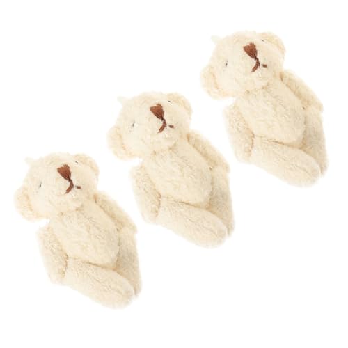 SOPOTUTU 3 Stück Teiliges DIY Mini Bär Plüschornament Gelenkbär Stofftier zum Selbernähen mit Schal Zubehör Weiß Handgefertigtes Bären für Kleidung Taschen und Hüte SOPOTUTU 3 Stück Teiliges DIY Mini Bär Plüschornament Gelenkbär Stofftier zum Selbernähen mit Schal Zubehör Weiß Handgefertigtes Bären für Kleidung Taschen und Hüte von SOPOTUTU