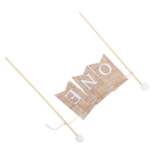 SOPOTUTU 3 Stück Teiliges Geburtstags-tortendeko Rustikales Banner One Handgemachte Kuchendekoration für Geburtstagsparty Vielseitiger Cake Topper für Kleine Torten von SOPOTUTU